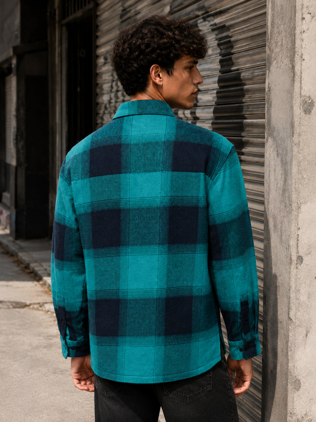 Vignette-Checkered Oversized Shirt