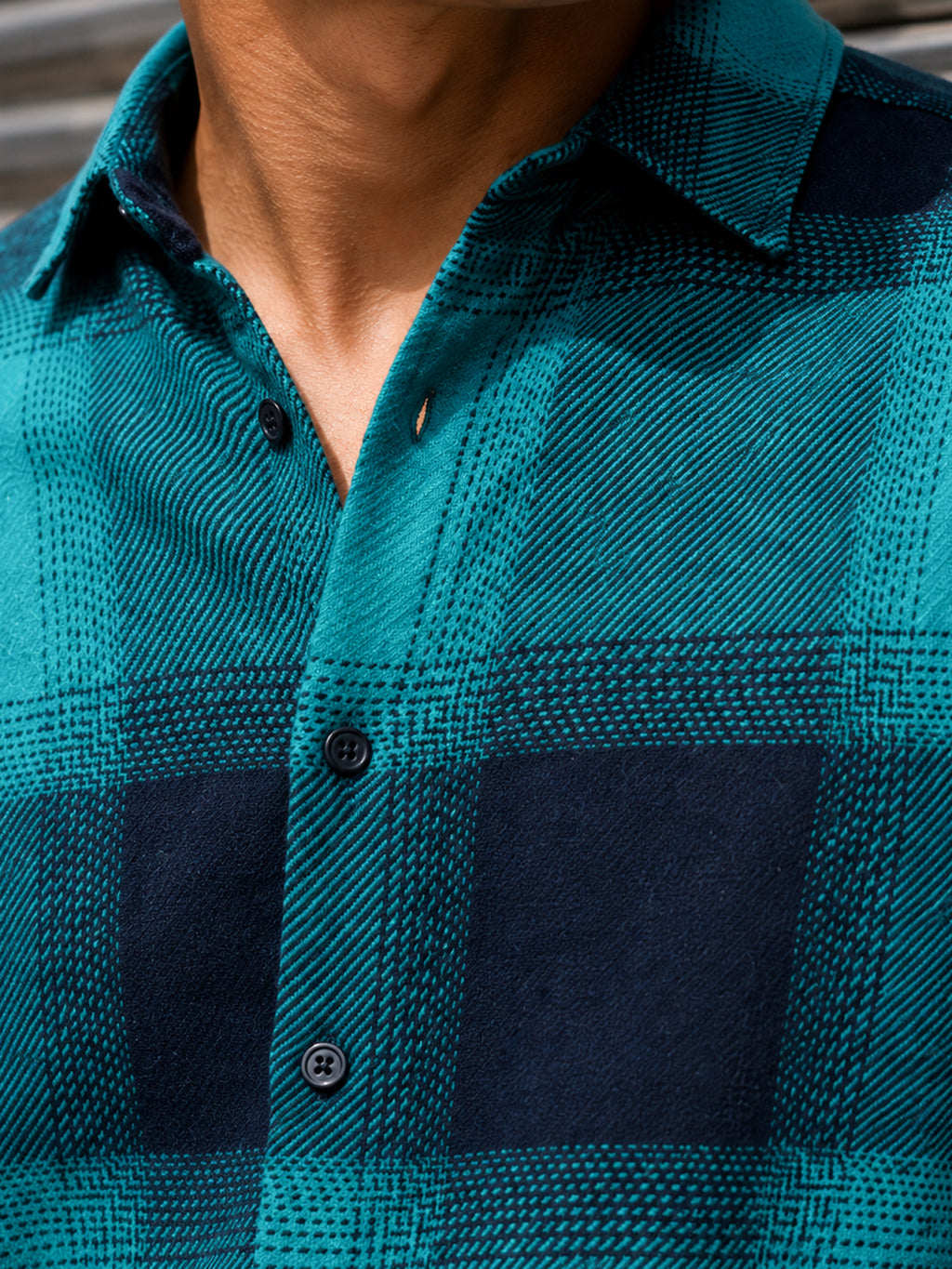 Vignette-Checkered Oversized Shirt