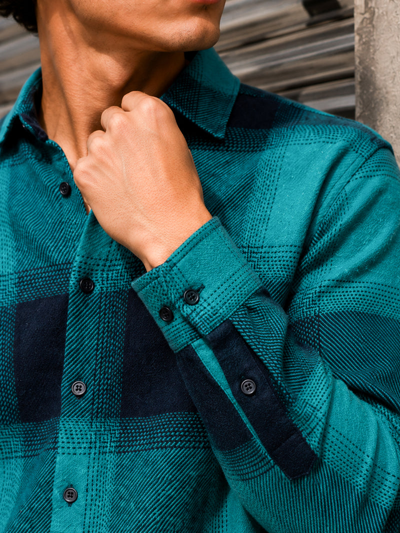 Vignette-Checkered Oversized Shirt