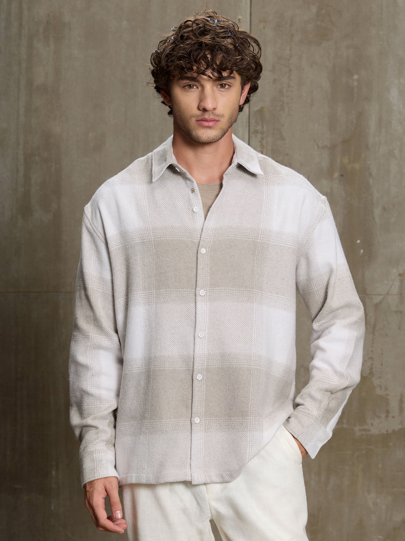 Vignette-Checkered Oversized Shirt