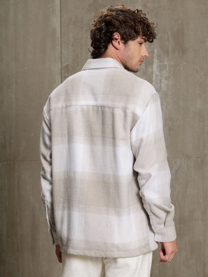 Vignette-Checkered Oversized Shirt