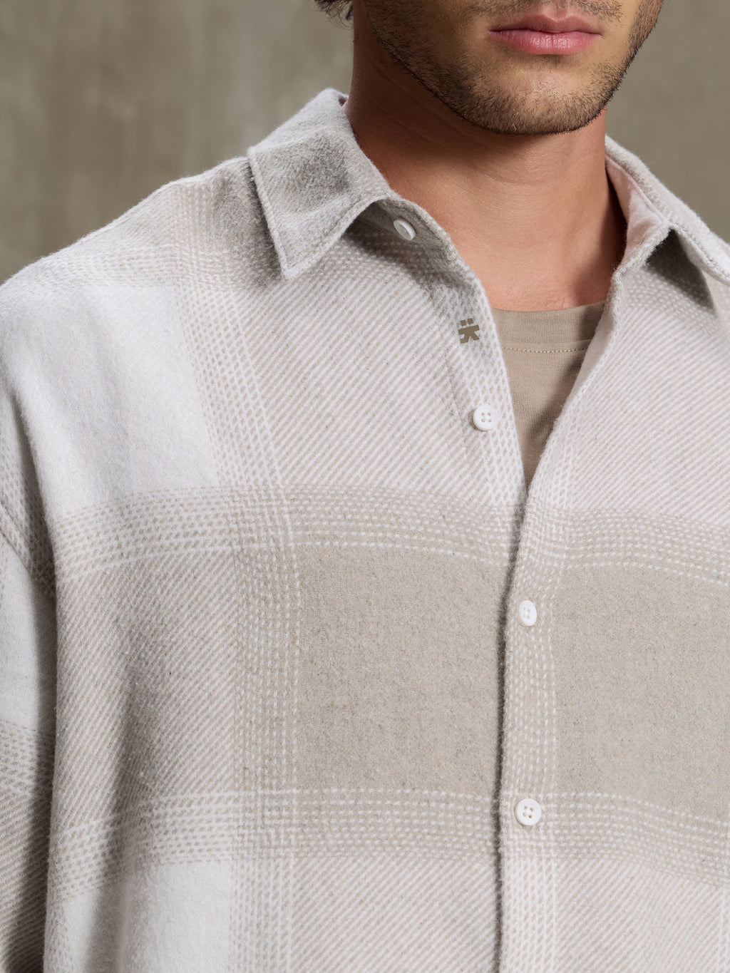 Vignette-Checkered Oversized Shirt