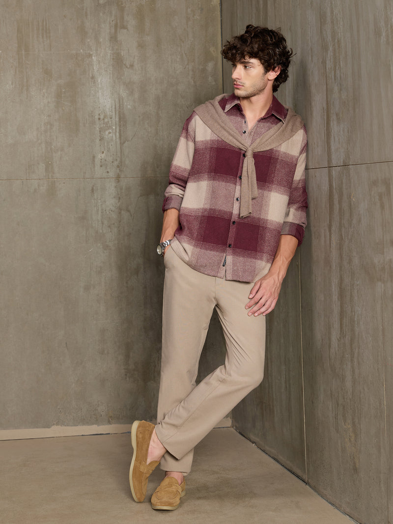 Vignette-Checkered Oversized Shirt