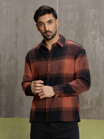 Vignette-Checkered Oversized Shirt