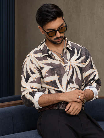 Botanical Printed Regular Fit Shirt