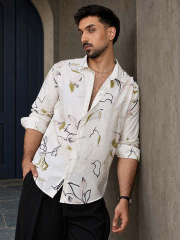 Botanical Printed Regular Fit Shirt