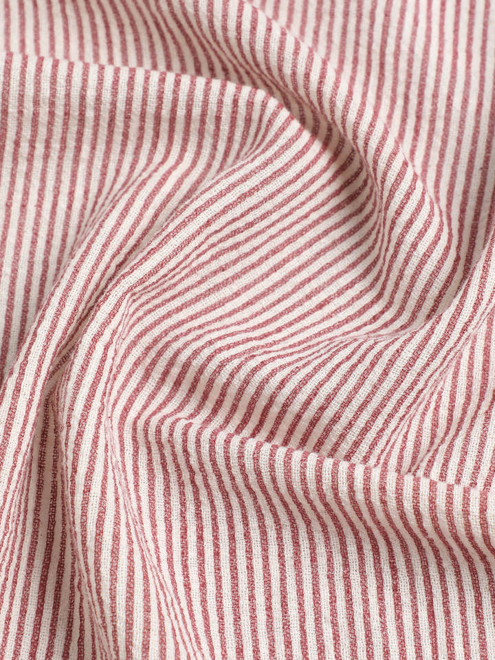 Cahoot Men's Maroon Striped Crop Shirt With Placement Print - view 6