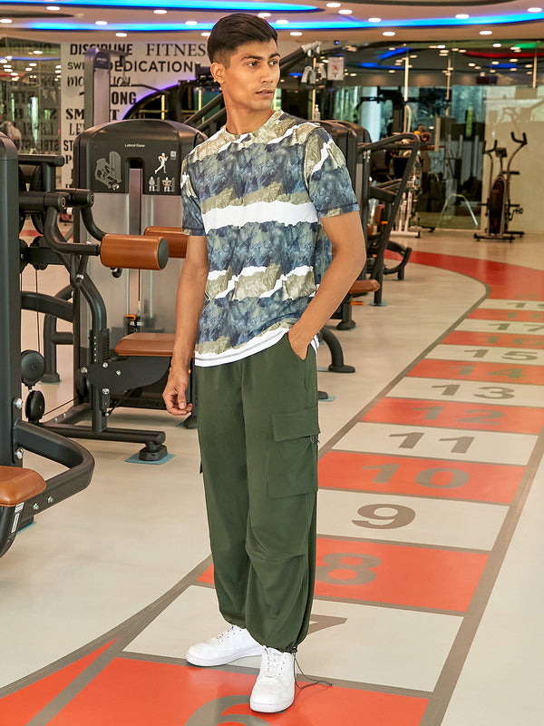 Horizontal Abstract Activewear T-Shirt