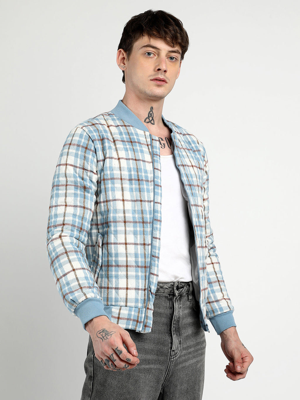 Tartan Plaid Bomber Jacket