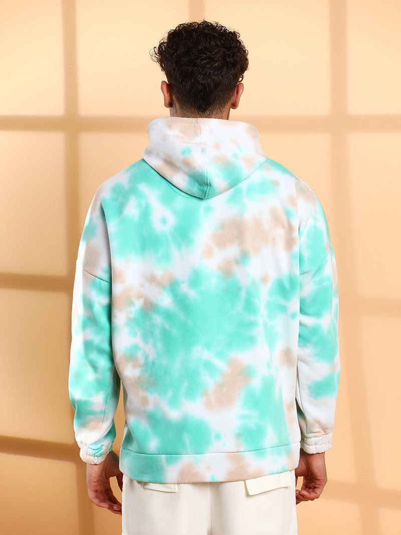Tie-Dye Oversized Hoodie With Kangaroo Pocket