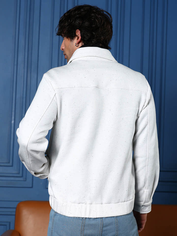 Zip-Front Knit Jacket