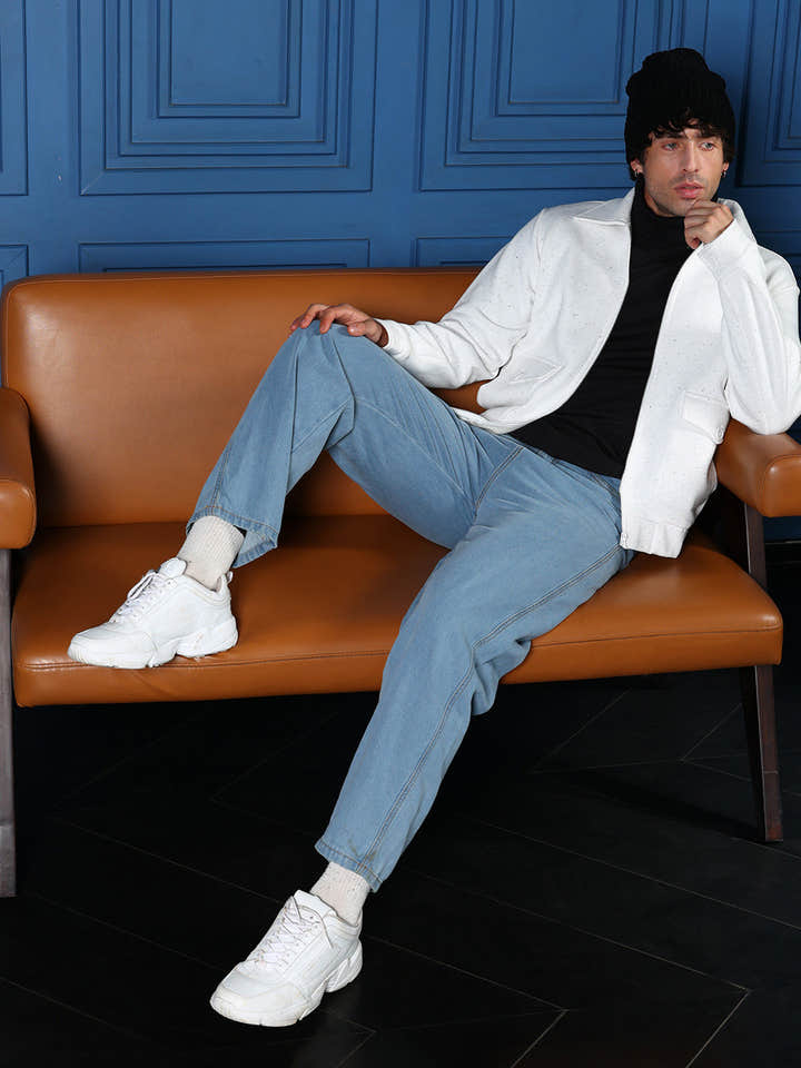 Zip-Front Knit Jacket