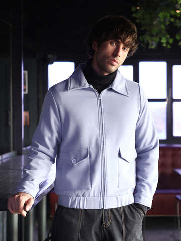Zip-Front Knit Jacket