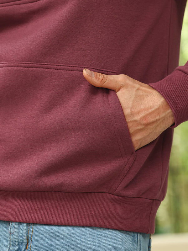 Panel-Stitch Knit Sweatshirt