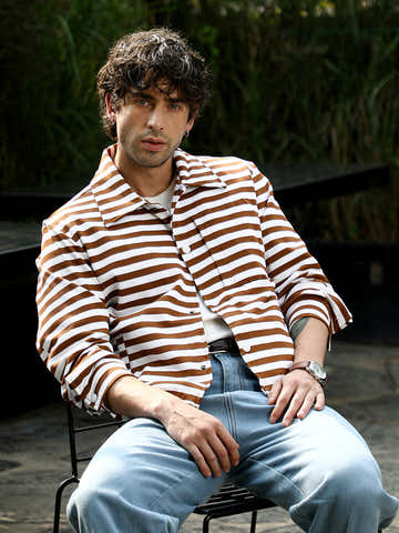Candy-Striped Utility Bomber Jacket