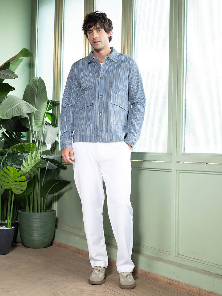Relaxed Jacquard-Denim Jacket