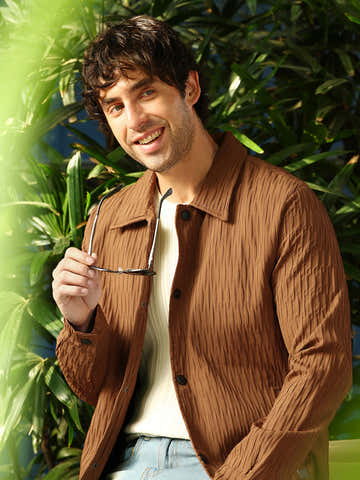 Crease-Tactile Bomber Jacket