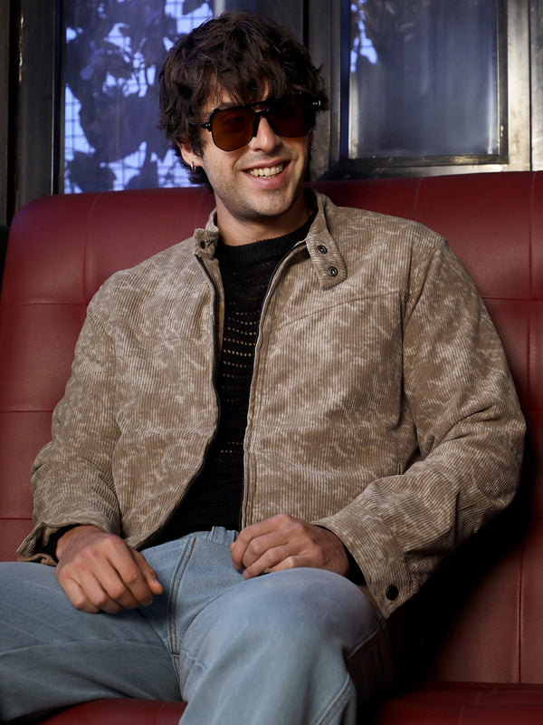 Faded-Corduroy Rider Jacket