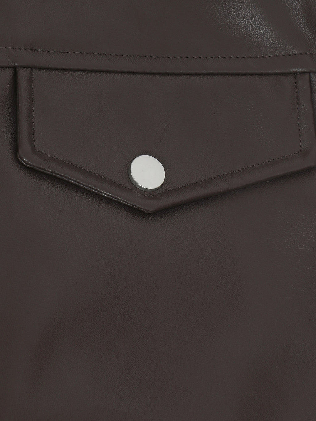 Cahoot Men's Brown Faux Leather Lined Biker Jacket - view 9