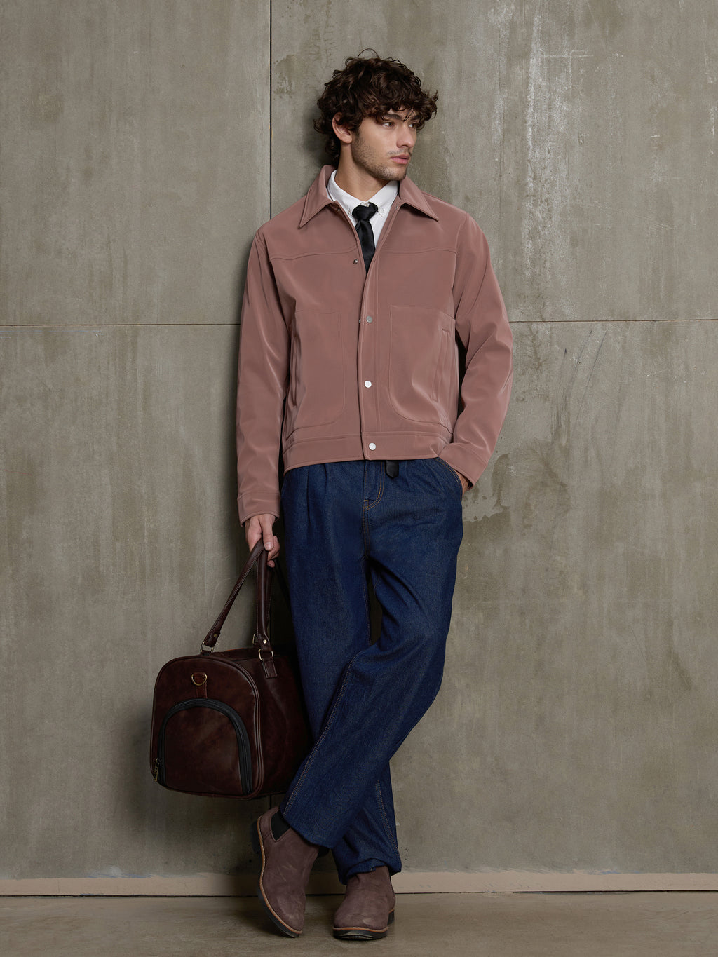 Cahoot Men's Pink Faux Leather Lined Coach Jacket - view 5