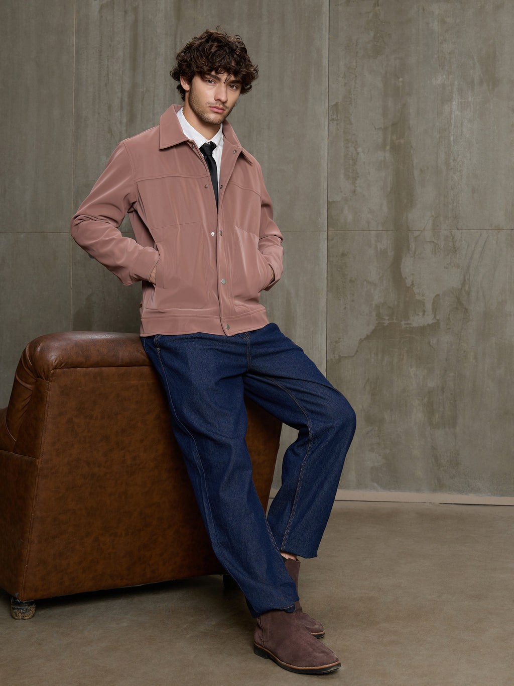 Cahoot Men's Pink Faux Leather Lined Coach Jacket - view 6