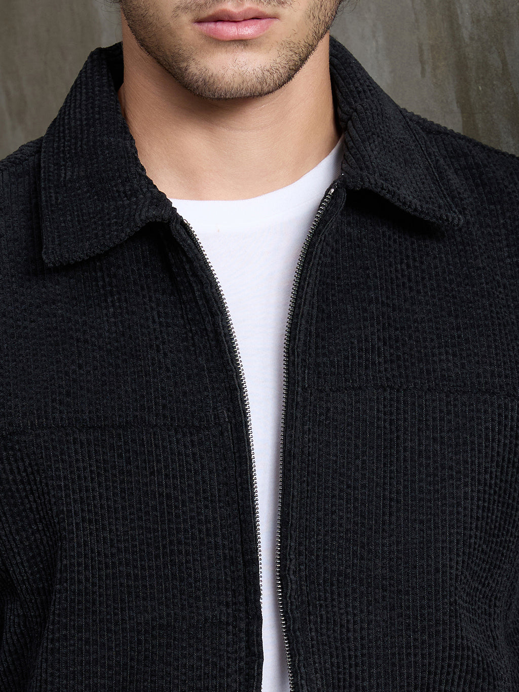 Cahoot Men's Black Bonded Corduroy Harrington Jacket - view 7