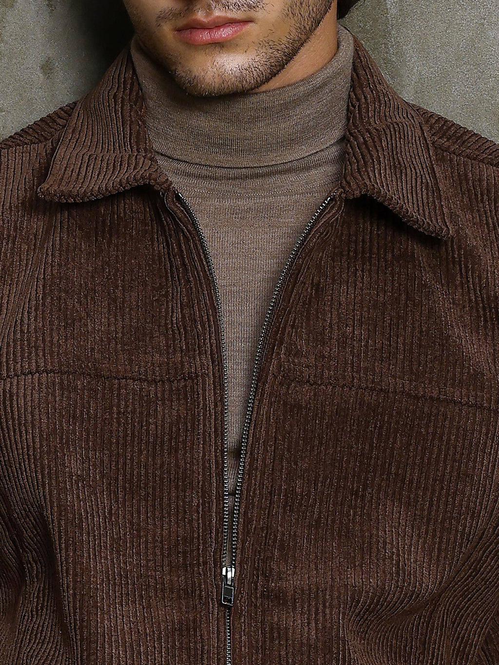 Cahoot Men's Brown Bonded Corduroy Harrington Jacket - view 6