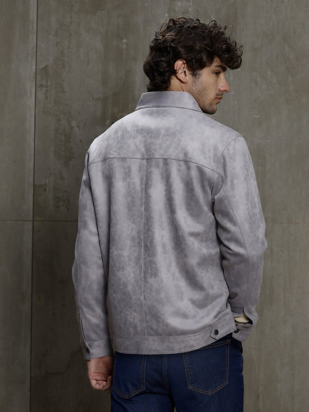 Cahoot Men's Grey Suede Coach Jacket With Lining - view 4