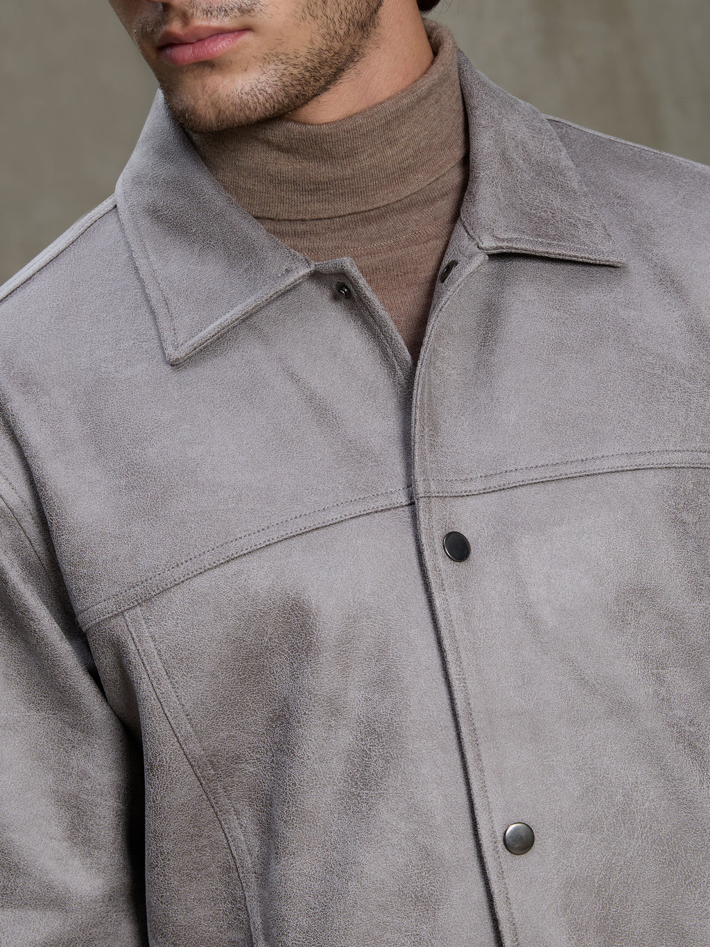 Cahoot Men's Grey Suede Coach Jacket With Lining - view 6
