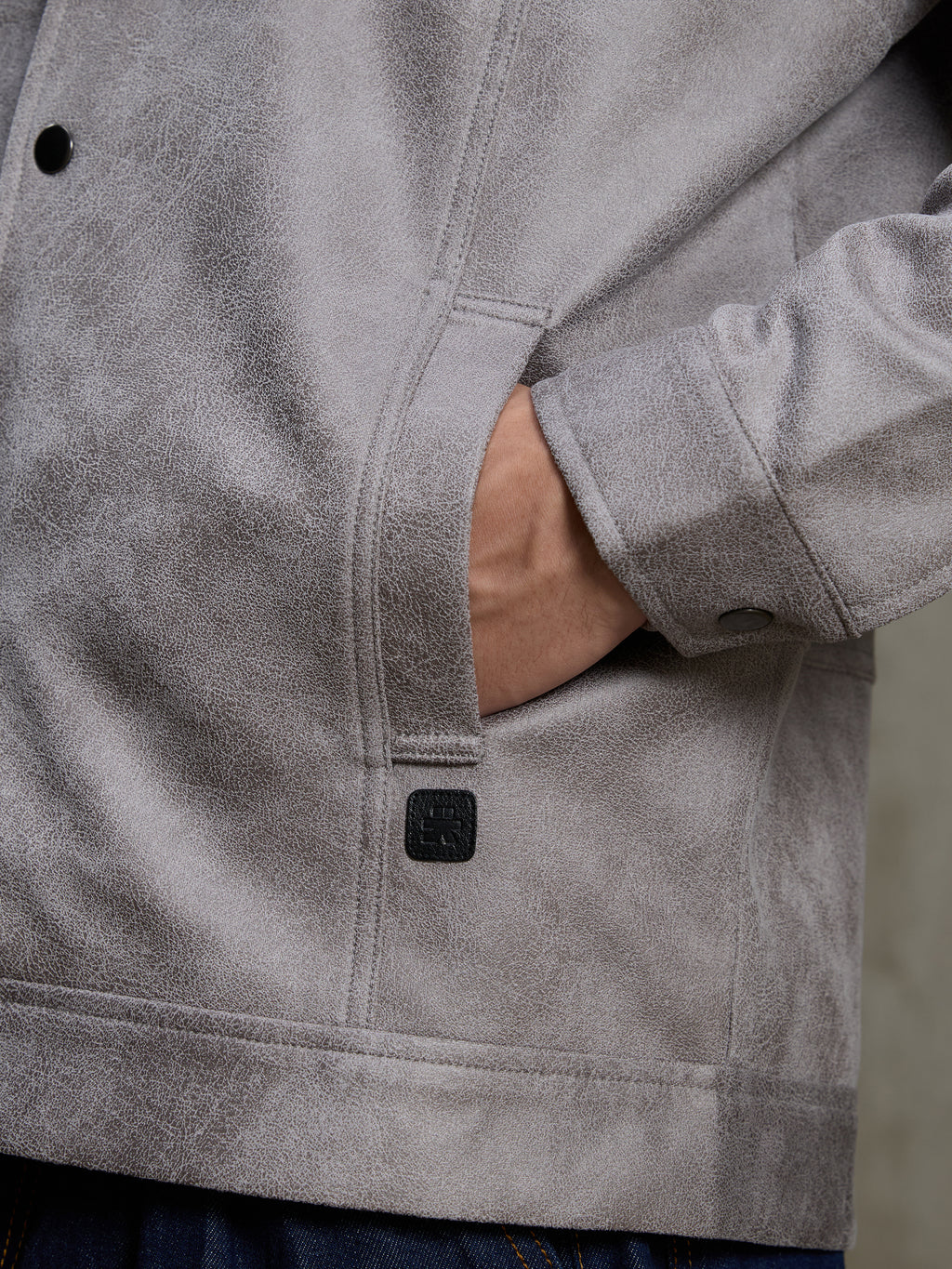Cahoot Men's Grey Suede Coach Jacket With Lining - view 7