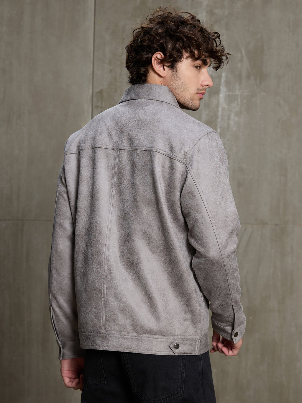 Cahoot Men's Grey Lined Suede Trucker Jacket - view 4