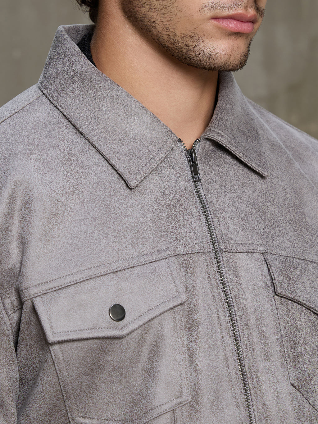 Cahoot Men's Grey Lined Suede Trucker Jacket - view 7