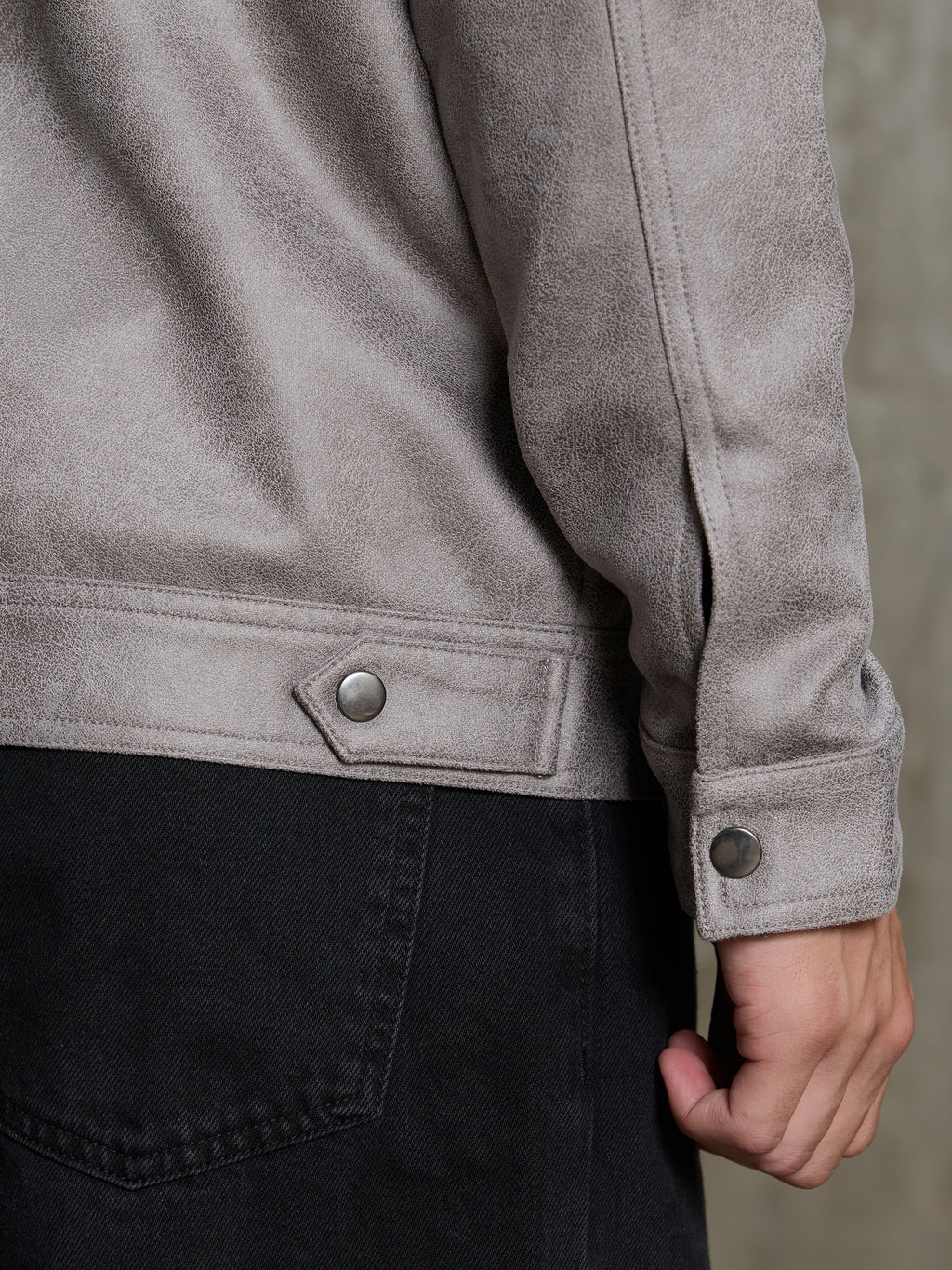 Cahoot Men's Grey Lined Suede Trucker Jacket - view 8