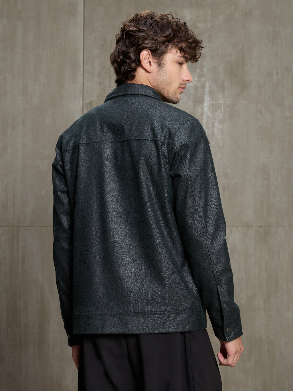 Cahoot Men's Green Foil Corduroy Lined Trucker Jacket - view 4