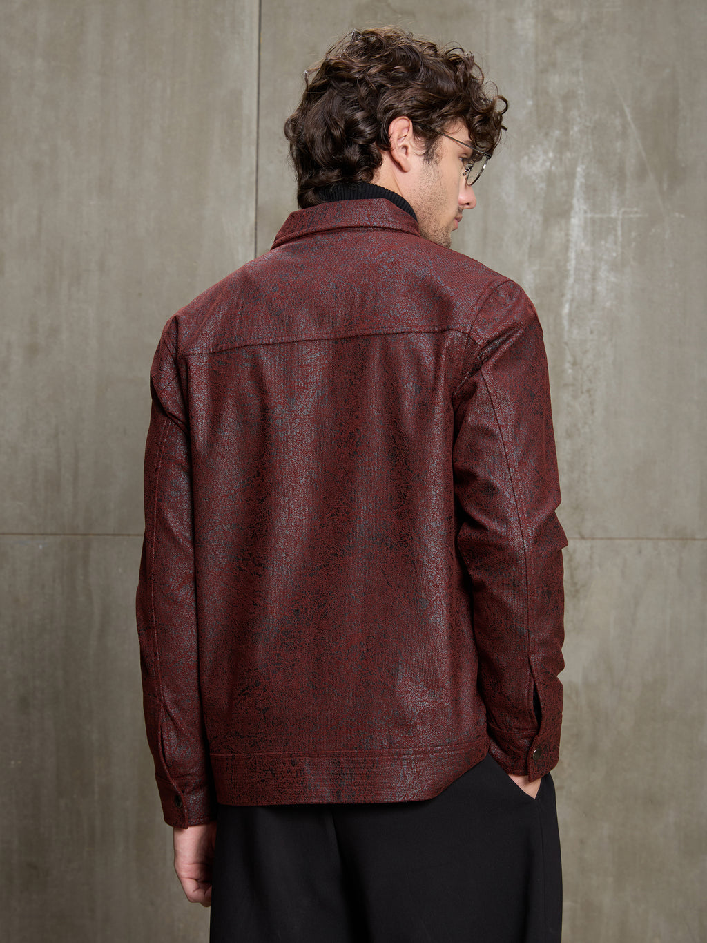 Cahoot Men's Red Foil Corduroy Lined Trucker Jacket - view 4