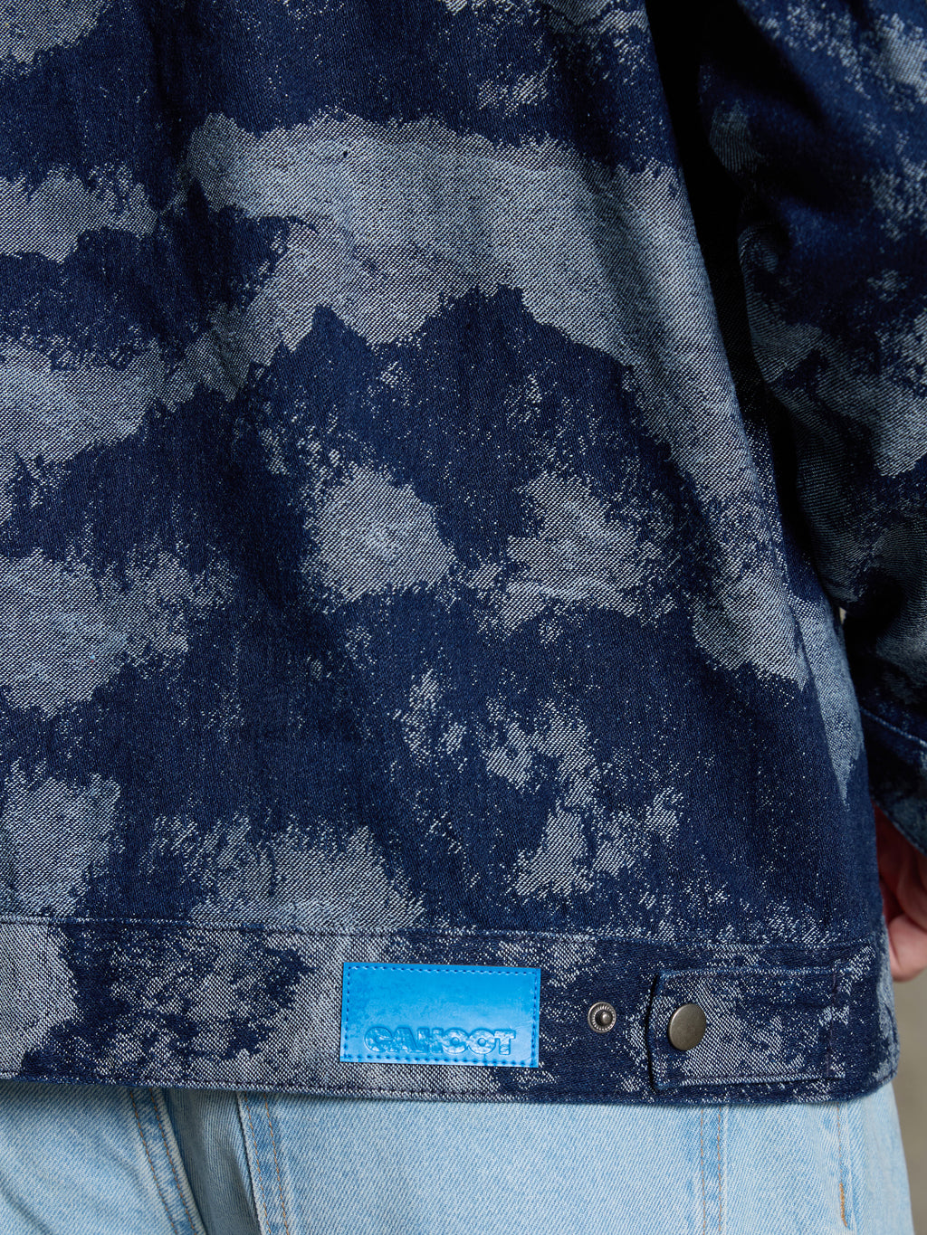 Cahoot Men's Navy & Grey Denim Jacquard Rider Jacket - view 10