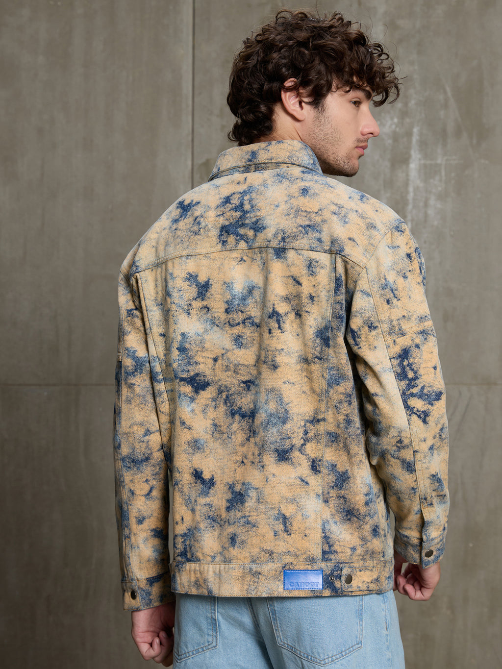 Cahoot Men's Sand Acid Wash Denim Trucker Jacket - view 4