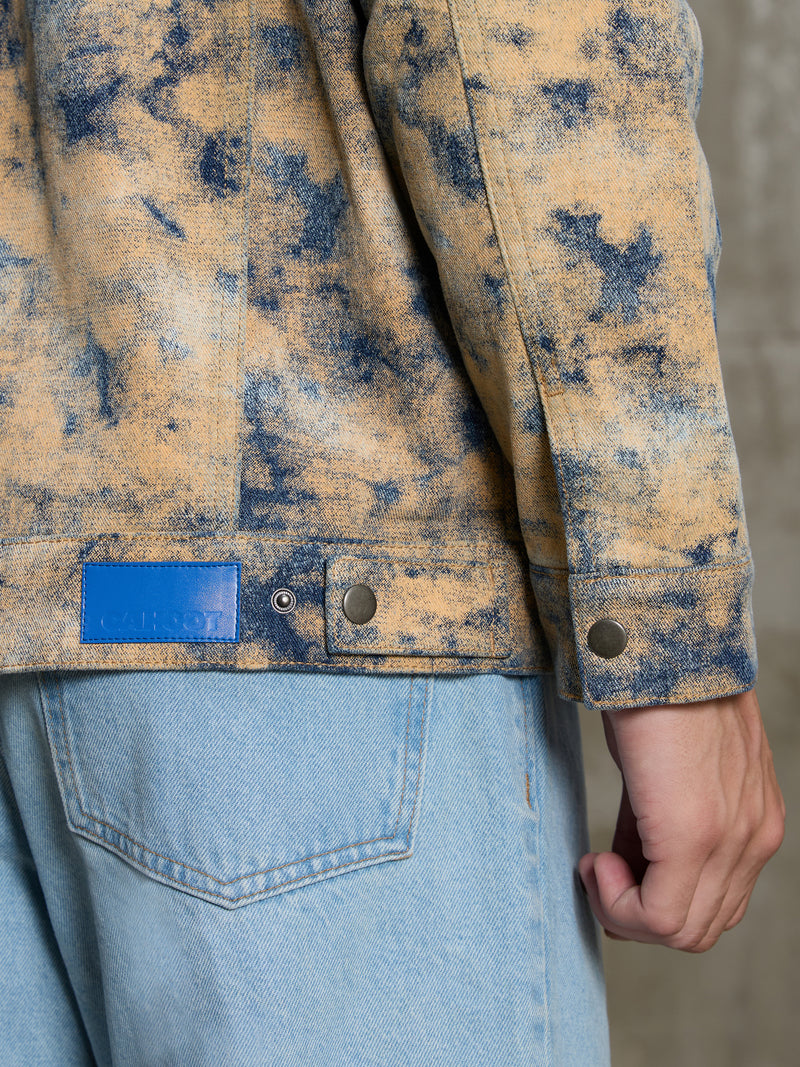 Cahoot Men's Sand Acid Wash Denim Trucker Jacket - view 8