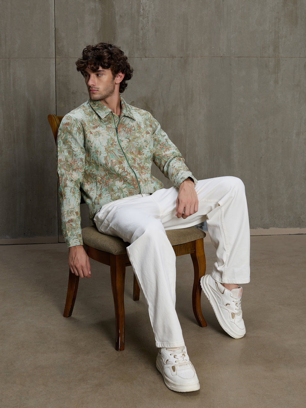 Cahoot Men's Green Monet Garden Jacquard Jacket With Lining - view 7