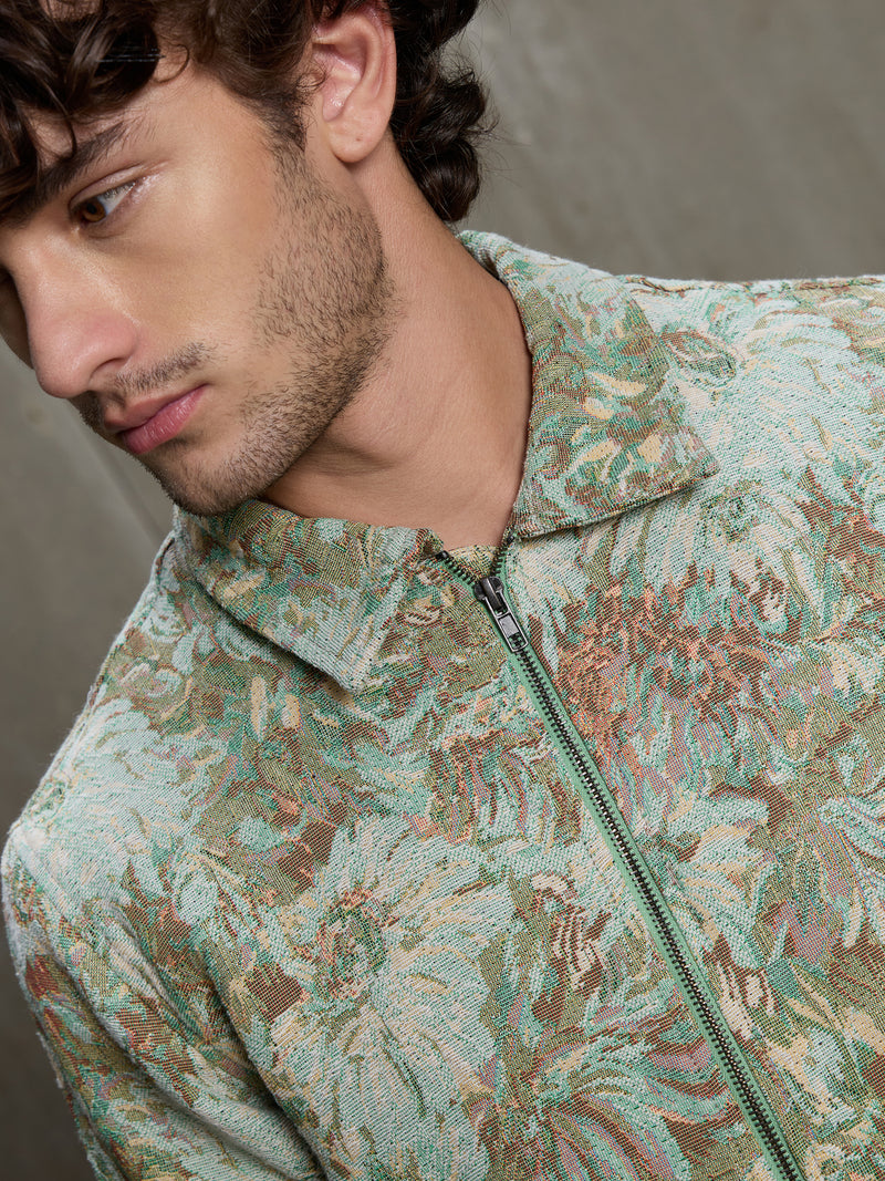 Cahoot Men's Green Monet Garden Jacquard Jacket With Lining - view 8