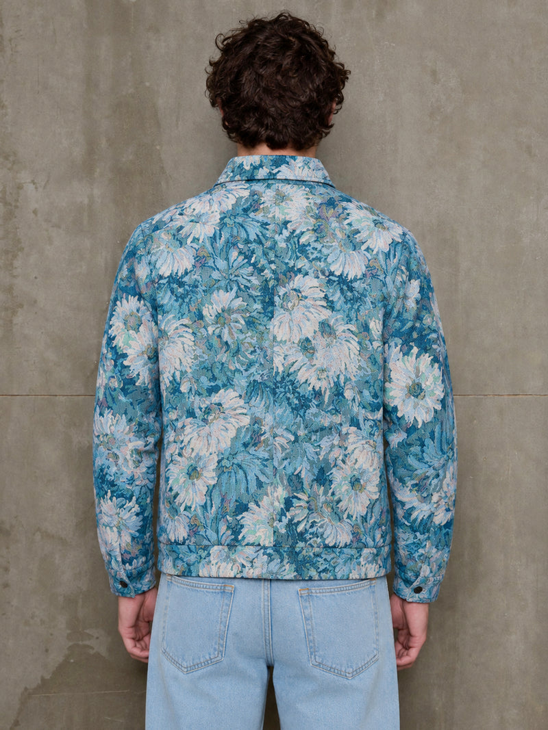 Cahoot Men's Blue Monet Garden Jacquard Jacket With Lining - view 3