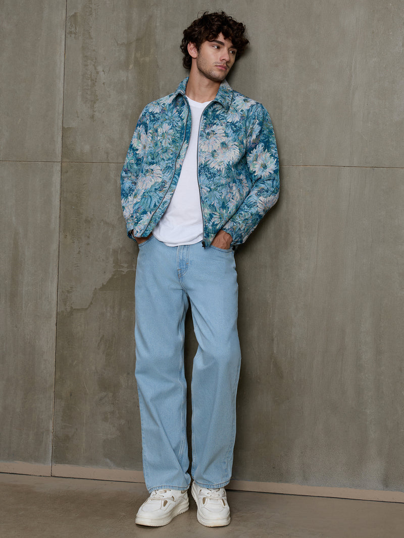 Cahoot Men's Blue Monet Garden Jacquard Jacket With Lining - view 4