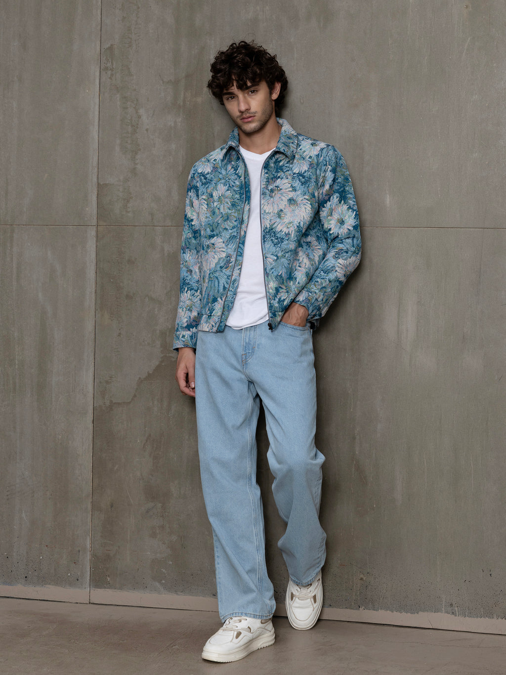 Cahoot Men's Blue Monet Garden Jacquard Jacket With Lining - view 5