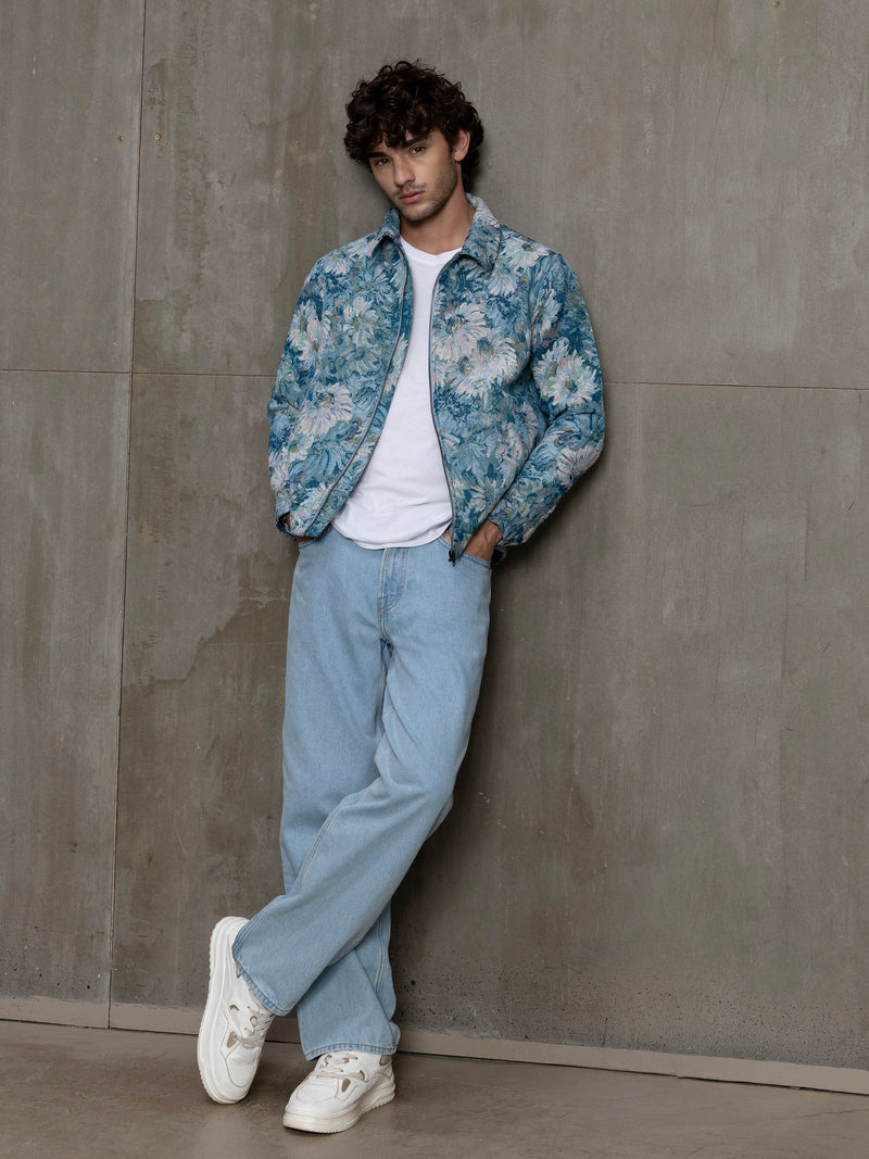 Cahoot Men's Blue Monet Garden Jacquard Jacket With Lining - view 6