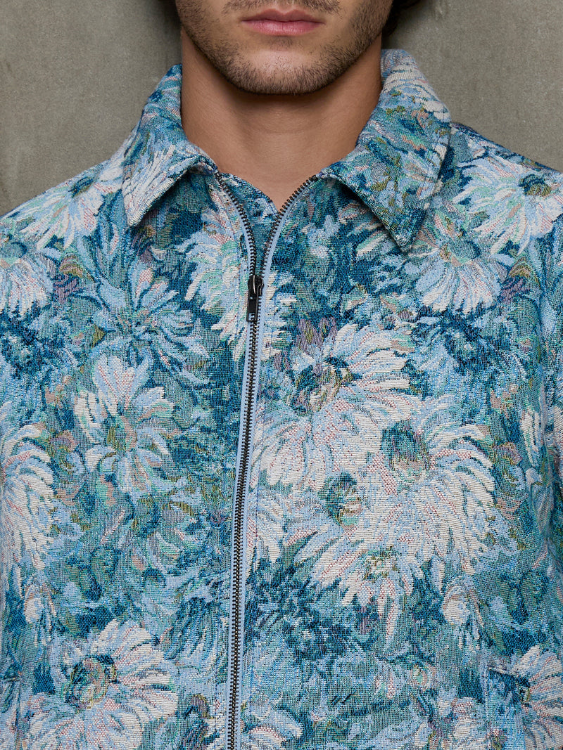 Cahoot Men's Blue Monet Garden Jacquard Jacket With Lining - view 7