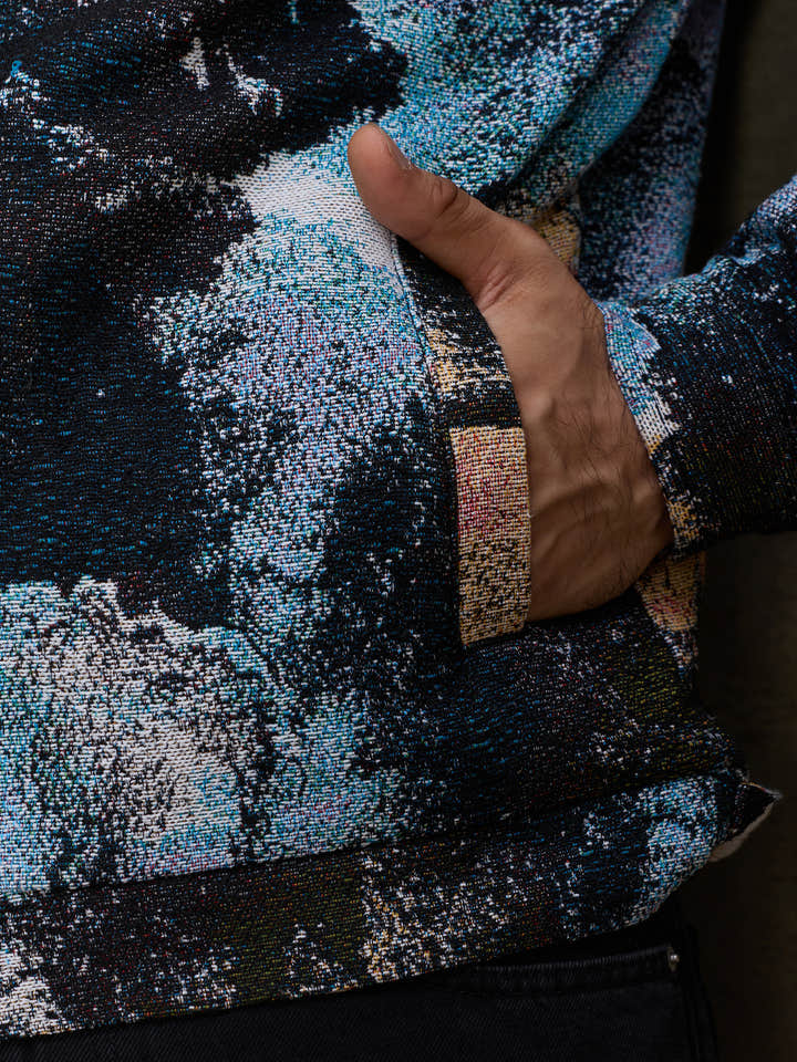 Cahoot Men's Multicoloured Street Canvas Lined Printed Jacket With Corduroy Detailing - view 9