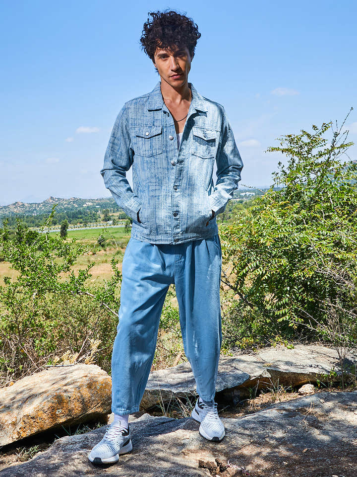 Heavily Washed Denim Jacket