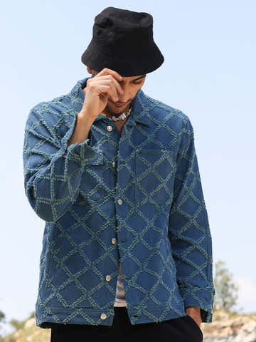 Criss-Cross Denim Jacket