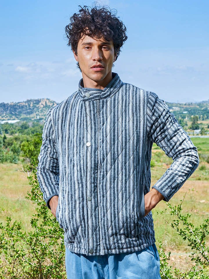 Halo Striped Quilted Jacket