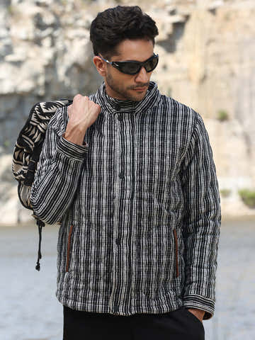 Multitrack Striped Quilted Jacket